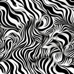 Obraz premium Flowing seamless zebra-inspired pattern