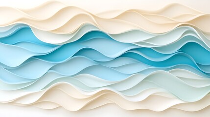 Obraz premium Waves of pastel color abstract background design creative artwork soft tones artistic viewpoint