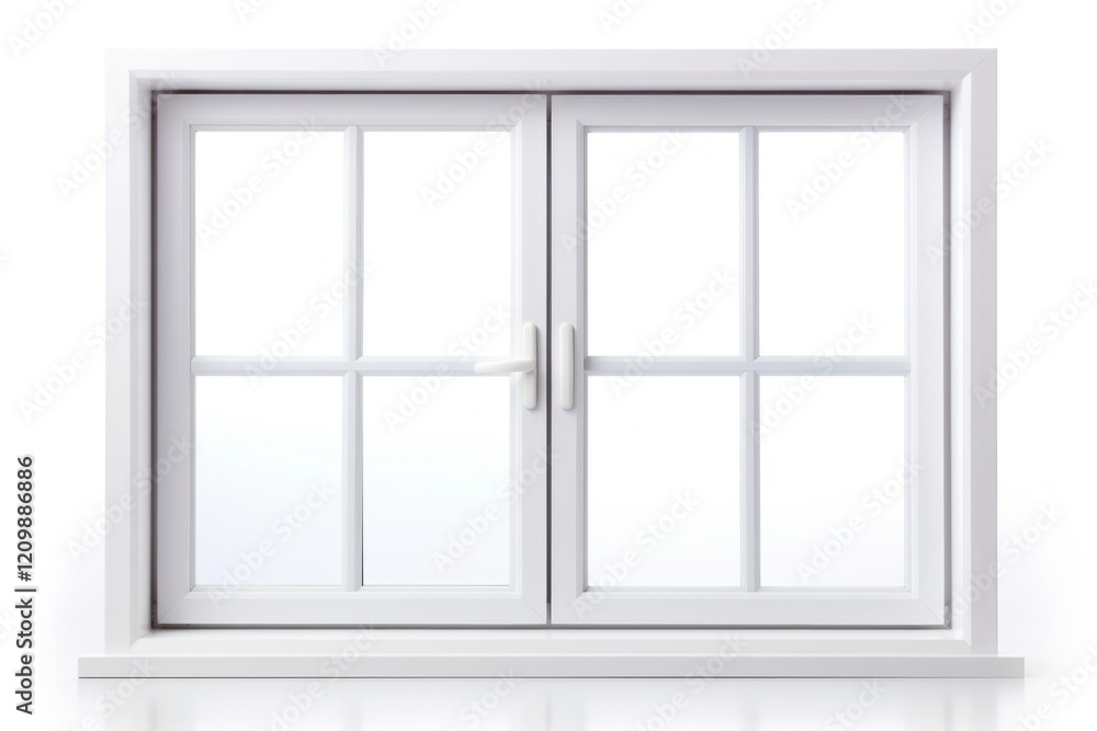 Poster rectangular modern white window white background architecture transparent