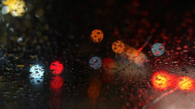 Raindrops On Car Window 