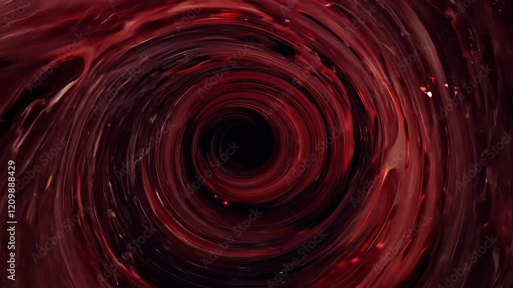 Poster dynamic swirling space with red and black color motion looping