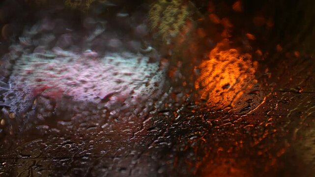 Raindrops On Car Window 