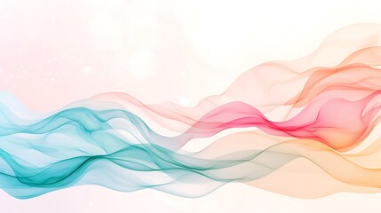 Flowing abstract background in pastel colors smooth waves in a dreamy environment