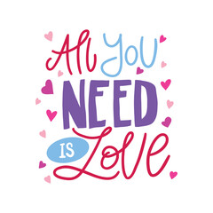 A colorful and hand-lettered quote, 