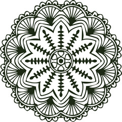 Beautiful flower art and mandala vector design