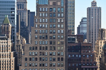 View of the landmark Manhattan skyline in New York City in the USA