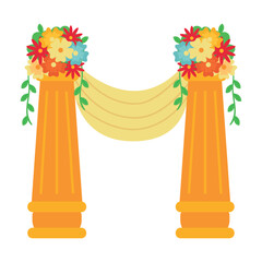 indian wedding columns decor