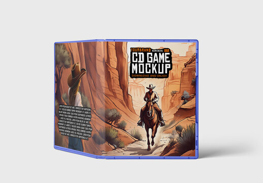 CD Game Box Cover Mockup