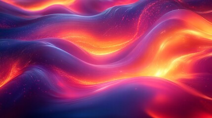 Obraz premium An abstract 3D digital object with flowing liquid-like patterns, glowing edges, and vibrant color transitions. 473