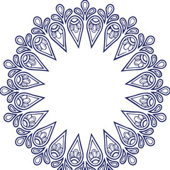 Beautiful flower art and mandala vector design