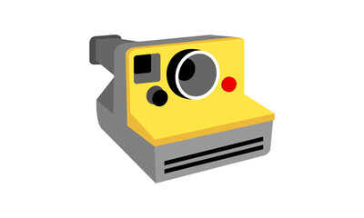 Polaroid camera illustration design vector