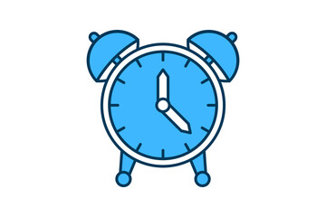 Clock icon. icon related to Office. suitable for web site, app, user interfaces, printable etc. flat line icon style. simple vector design editable