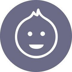 smiley face with a smile