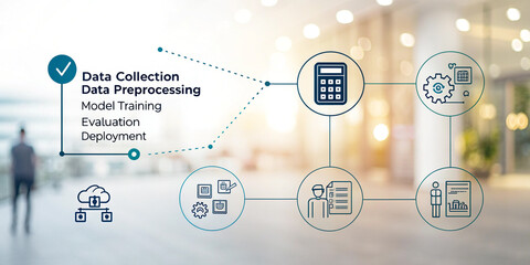 Charming Infographic Illustrating Machine Learning Process