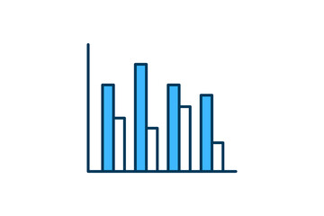 Pie Chart icon. icon related to Office. suitable for web site, app, user interfaces, printable etc. flat line icon style. simple vector design editable