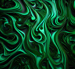 Obraz premium Tilted angle undulating textured muted green wave background, shapes and textures, color background.Modern abstract bright amazing, modern design poster background, Generative AI