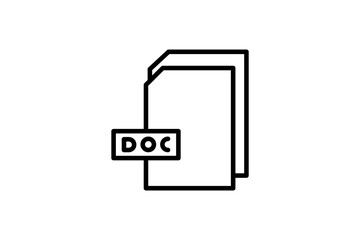 Document icon. icon related to Office. suitable for web site, app, user interfaces, printable etc. line icon style. simple vector design editable
