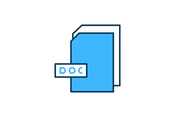 Document icon. icon related to Office. suitable for web site, app, user interfaces, printable etc. flat line icon style. simple vector design editable