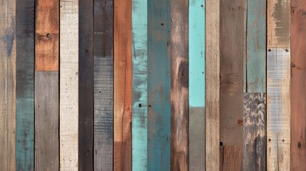 A textured wooden wall featuring various colors and patterns.