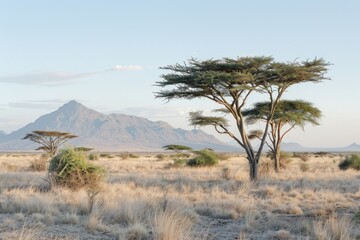 Fototapeta premium Safari landscape grassland outdoors savanna