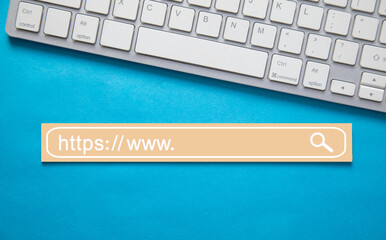 Https address. Internet search concept
