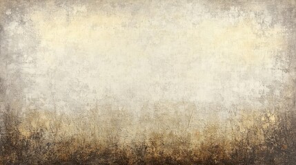 A textured abstract artwork featuring a gradient of neutral tones.