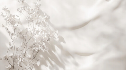 Abstract Floral Elements in Aesthetic Minimalist Nature-Inspired Wallpaper Design