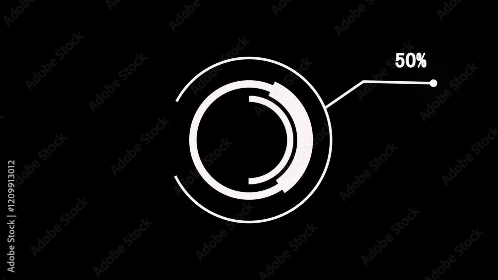 Poster loading circle hud technology. hud circle interfaces, hi-tech futuristic display, hologram button, l