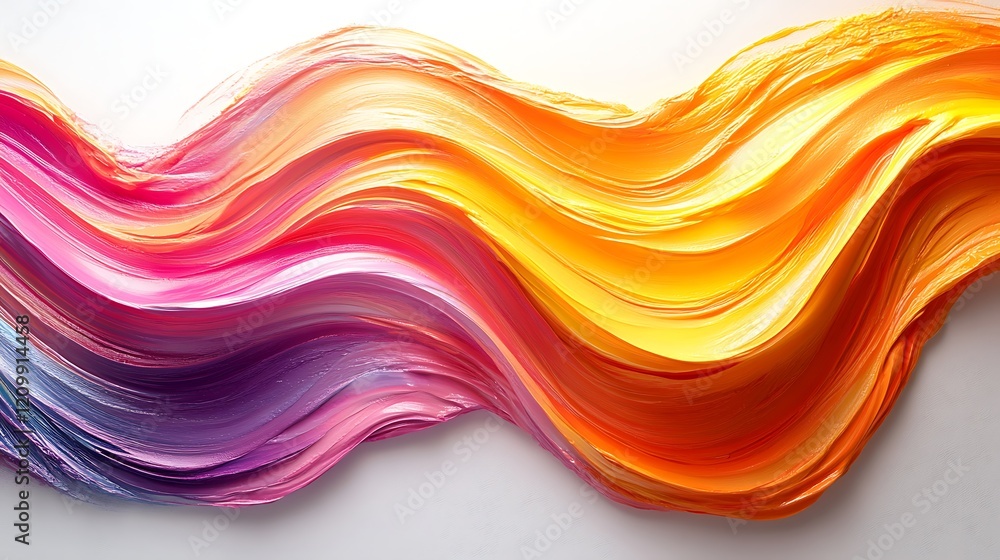 Poster abstract wave of color: a vibrant and dynamic abstract painting featuring a colorful wave of swirlin