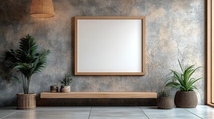 Serene Coastal Interior Design with Natural Elements and Neutral Tones for Modern Living Space Decoration