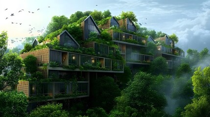 Eco Friendly Apartments Integrated Into A Lush Forest Setting