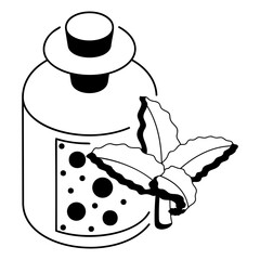 Weed Liquid isometric vector icon,Cannabis and marijuana symbol, cannabinoids sign, healthcare Herb illustration, Hash oil Extraction concept