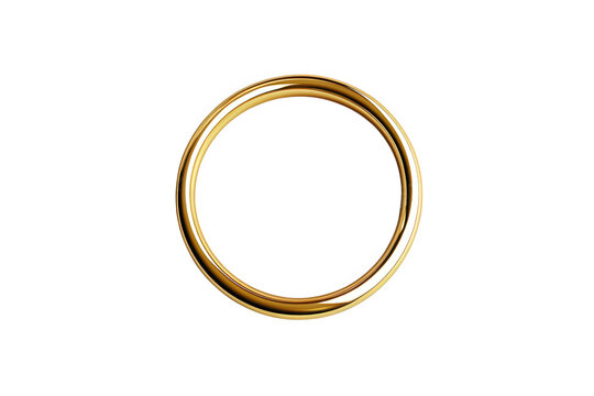simple. elegant gold ring placed on a white background. showcasing its smooth surface and reflective qualities the ring symbolizes commitment and love. often associated with weddings and engagements i