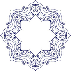 Beautiful flower art and mandala vector design