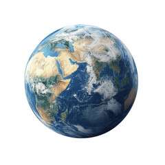 a realistic depiction of earth showcasing its continents and oceans. emphasizing the planet's natural beauty and geographical features as a visual representation of global awareness and environmental