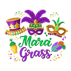 Bright and Fun Mardi Gras Logo for Branding