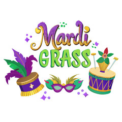 Bright and Fun Mardi Gras Logo for Branding