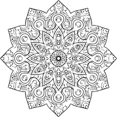 Beautiful flower art and mandala vector design