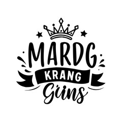 Premium Black-and-White Logo for Mardi Gras Celebrations