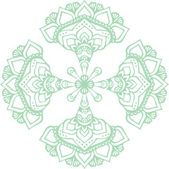 Beautiful flower art and mandala vector design