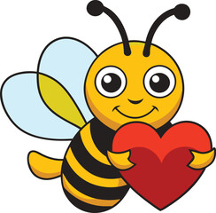 Obraz premium A colorful Cute Bee vector illustration design, Cute Bee silhouette vector art, Cute Bee line art vector, Cute Bee vector icon design