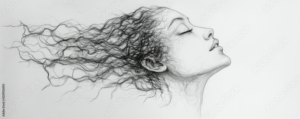 Poster a line drawing that captures the essence of a subject with simple strokes.