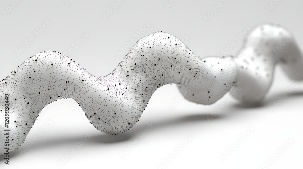 Poster abstract wavy form: a captivating abstract image showcasing a white, undulating form with a textured