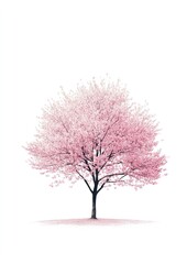 Obraz premium Sakura blossom tree minimalist flower
