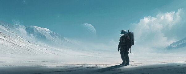 A lone astronaut returning to Earth after a long journey through the cosmos, bringing back a message of hope and inspiration for future generations.