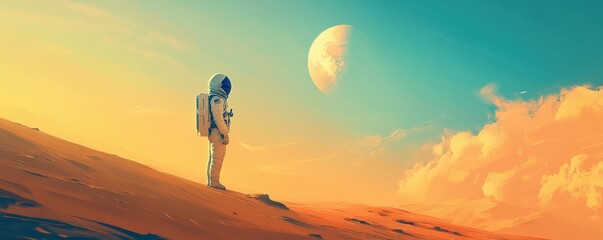 A lone astronaut returning to Earth after a long journey through the cosmos, bringing back knowledge that will change humanity's future.