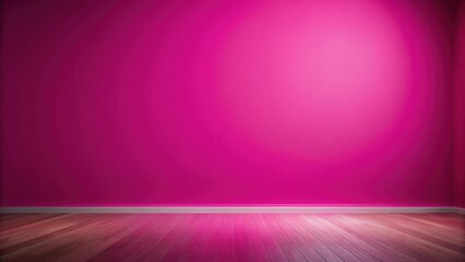 Empty Room with Vibrant Pink Wall and Hardwood Floor Ideal for Design and Presentation Projects