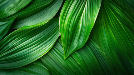 Dark green leaf texture, Natural green leaves using as nature background wallpaper