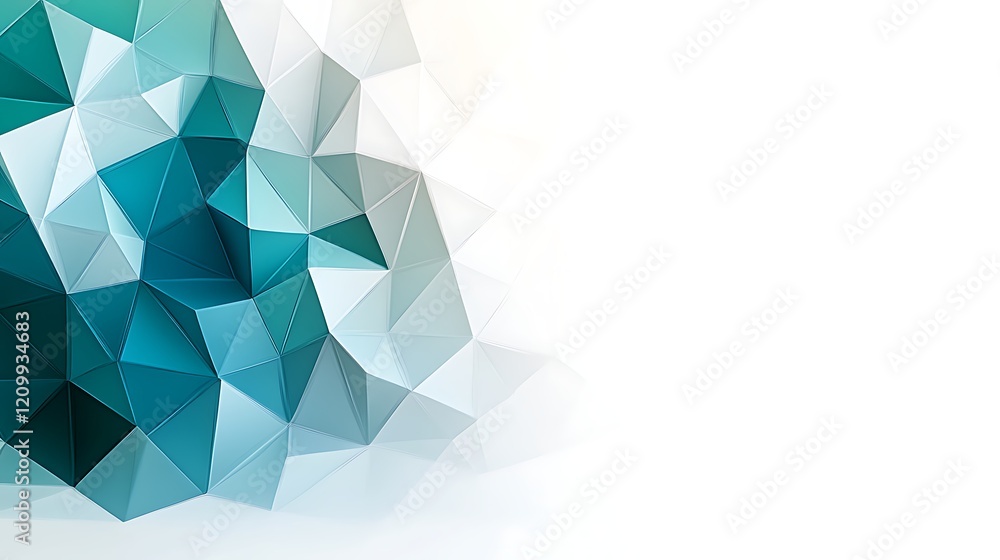 Aufkleber abstract teal geometric: a captivating abstract image featuring a dynamic composition of teal and wh