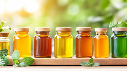A woman shopping for essential oils in a grocery store